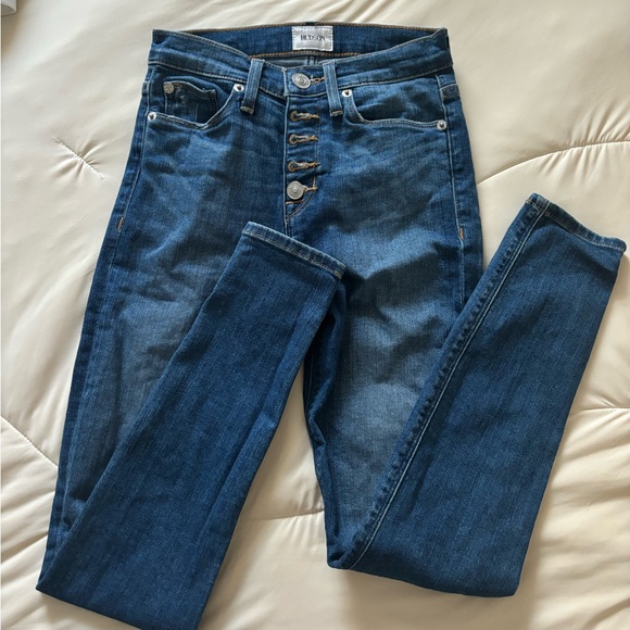 Medium Washed Hudson Skinny Jeans - Picture 1 of 3